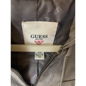 Grey Leather Jacket (GUESS)